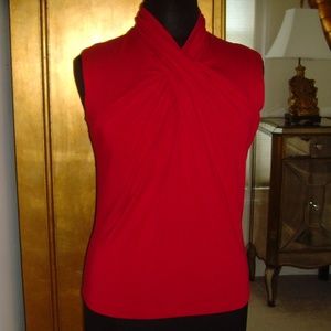 JONES NEW YORK Collection Cross-Front Top - XL Raspberry Pink